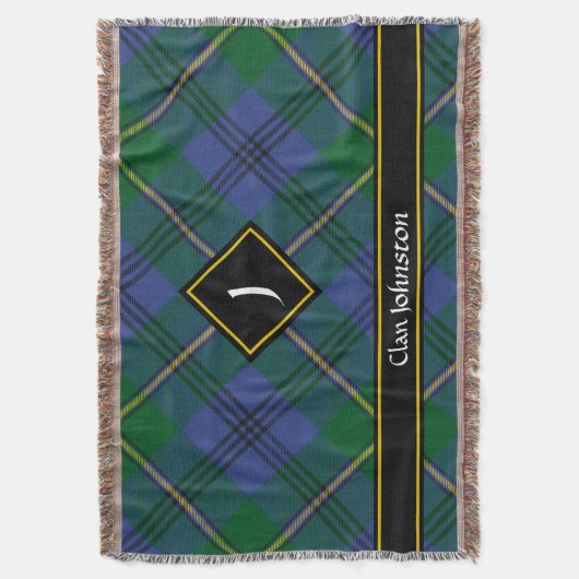 Clan Johnston Tartan Throw Blanket Deken (Voorkant Verticaal)
