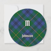 Clan Johnston Tartan Uitnodiging (Voorkant)