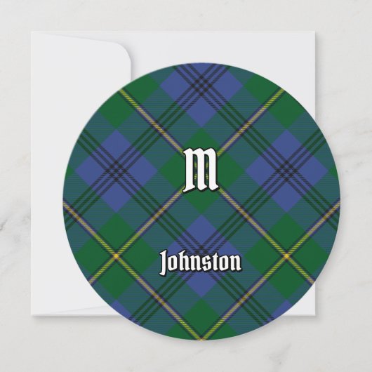 Clan Johnston Tartan Uitnodiging (Voorkant)