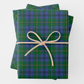 Clan Johnston Tartan Wrapping Paper Sheets (In situ)