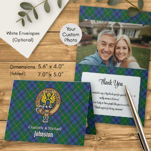 Clan Johnston Wapen over Tartan