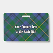 Clan Johnston Wapen over Tartan Badge (Achterkant)