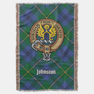 Clan Johnston Wapen over Tartan Deken