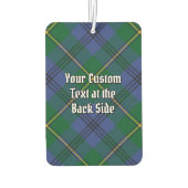 Clan Johnston Wapen over Tartan Luchtverfrisser (Achterkant)