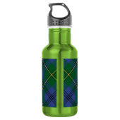 Clan Johnston Wapen over Tartan Waterfles (Achterkant)