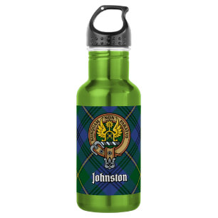 Clan Johnston Wapen over Tartan Waterfles