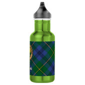 Clan Johnston Wapen over Tartan Waterfles (Rechts)