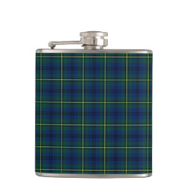 Clan Johnstone Blauw en Groen Schots Tartan Heupfles