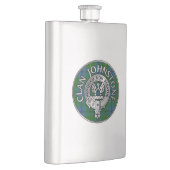 Clan Johnstone Crest & Tartan Flacon (Rechts)