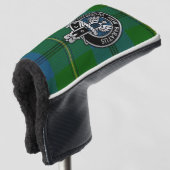 Clan Johnstone Crest & Tartan Golf Head Hoesje Golfheadcover (3/4 voorkant)