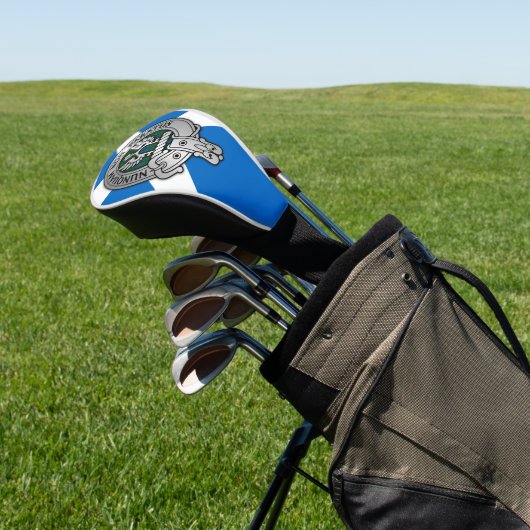 Clan Johnstone Crest & Tartan Golfheadcover (Insitu)