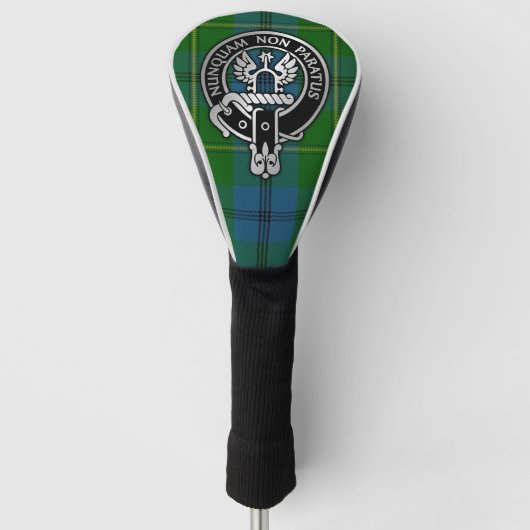 Clan Johnstone Crest & Tartan Golfheadcover (Voorkant)