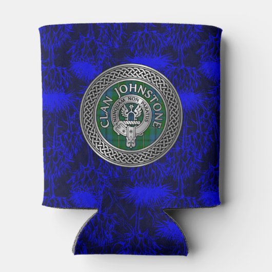 Clan Johnstone Crest & Tartan Knot Blikjeskoeler (Achterkant)