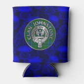 Clan Johnstone Crest & Tartan Knot Blikjeskoeler (Voorkant)