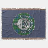 Clan Johnstone Crest & Tartan Knot Deken (Voorkant)