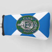 Clan Johnstone Crest & Tartan Knot Golfheadcover (Voorkant)