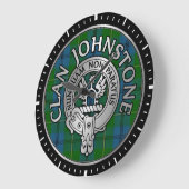 Clan Johnstone Crest & Tartan Knot Grote Klok (Hoek)