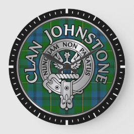 Clan Johnstone Crest & Tartan Knot Grote Klok