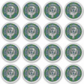 Clan Johnstone Crest & Tartan Knot Sticker (Voorkant)