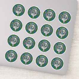 Clan Johnstone Crest & Tartan Knot Sticker