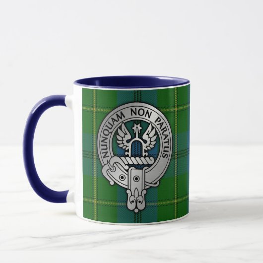 Clan Johnstone Crest & Tartan Mok (Links)