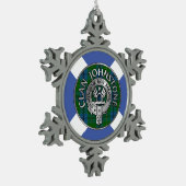 Clan Johnstone Crest & Tartan Tin Sneeuwvlok Ornament (Links)
