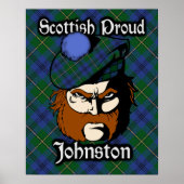 Clan Johnstone Scottish Tartan Poster Johnston (Voorkant)