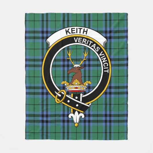 Clan Keith Ancient Tartan Pset Fleece Deken (Voorkant)