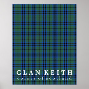 Clan Keith Colors of Scotland Tartan Poster