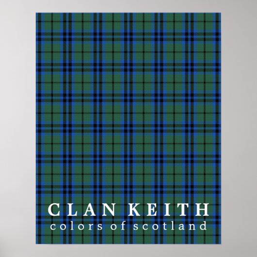 Clan Keith Colors of Scotland Tartan Poster (Voorkant)