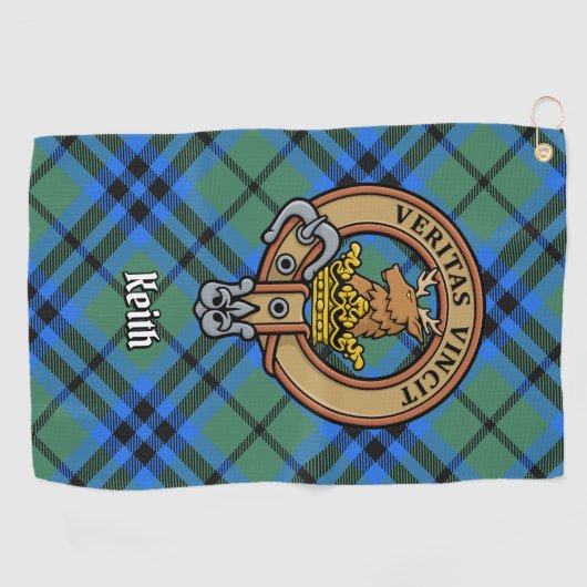Clan Keith Crest Golf Towel Golfhanddoek (Horizontaal)