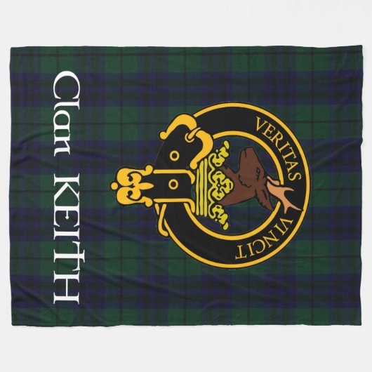 Clan Keith Crest Modern Fleece Blanket (Voorkant (Horizontaal))