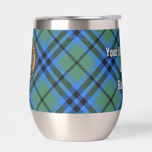 Clan Keith Crest over Tartan (Links)