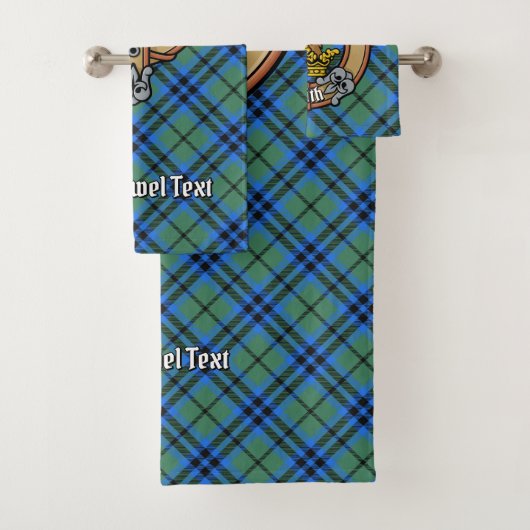 Clan Keith Crest over Tartan Bad Handdoek (Insitu)