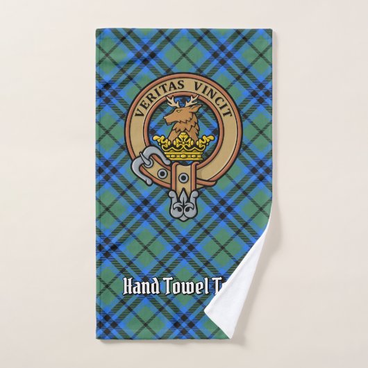 Clan Keith Crest over Tartan Bad Handdoek (Handdoek)