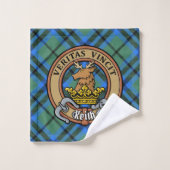 Clan Keith Crest over Tartan Bad Handdoek (Wasdoekje)