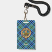 Clan Keith Crest over Tartan Badge (Voorkant met koord)