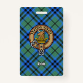 Clan Keith Crest over Tartan Badge (Voorkant)
