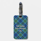 Clan Keith Crest over Tartan Bagagelabel (Achterkant verticaal)