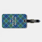 Clan Keith Crest over Tartan Bagagelabel (Achterkant horizontaal)