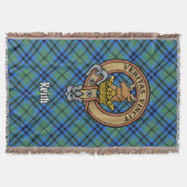 Clan Keith Crest over tartan Deken (Voorkant)