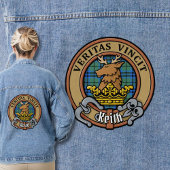 Clan Keith Crest over Tartan Denim Jacket
