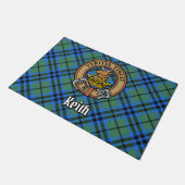 Clan Keith Crest over Tartan Deurmat (Schuin)