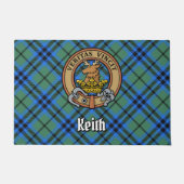 Clan Keith Crest over Tartan Deurmat (Voorkant)