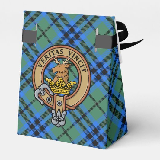 Clan Keith Crest over Tartan Favor Box Bedankdoosjes (Achterkant)