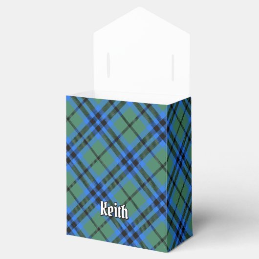 Clan Keith Crest over Tartan Favor Box Bedankdoosjes (Geopend)