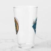 Clan Keith Crest over Tartan Glas (Links)