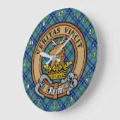 Clan Keith Crest over Tartan Grote Klok (Hoek)