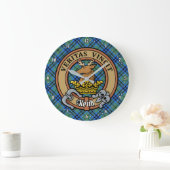 Clan Keith Crest over Tartan Grote Klok (Huis)