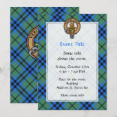 Clan Keith Crest over Tartan Kaart (Voorkant / Achterkant)